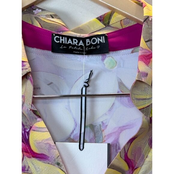 Chiara Boni Women's Size 16 Fleur D'amor Deep Shohreh Button Front Shirt NWT - Picture 4 of 9